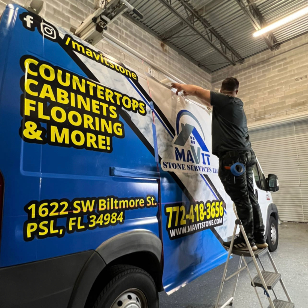 Commercial business van and trucks wrap design