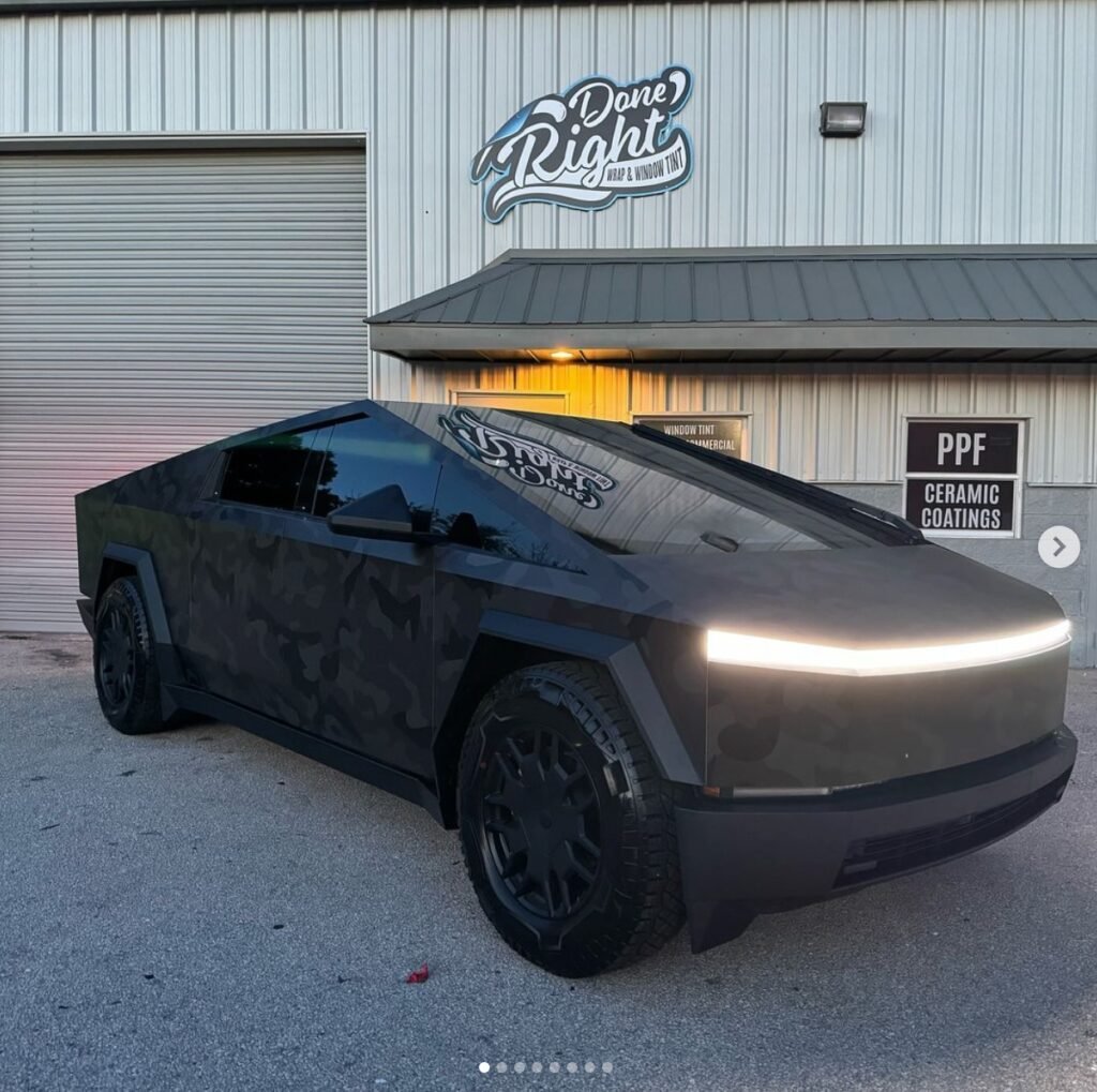 Tesla Cybertruck window tinting and wrap services in Port St Lucie