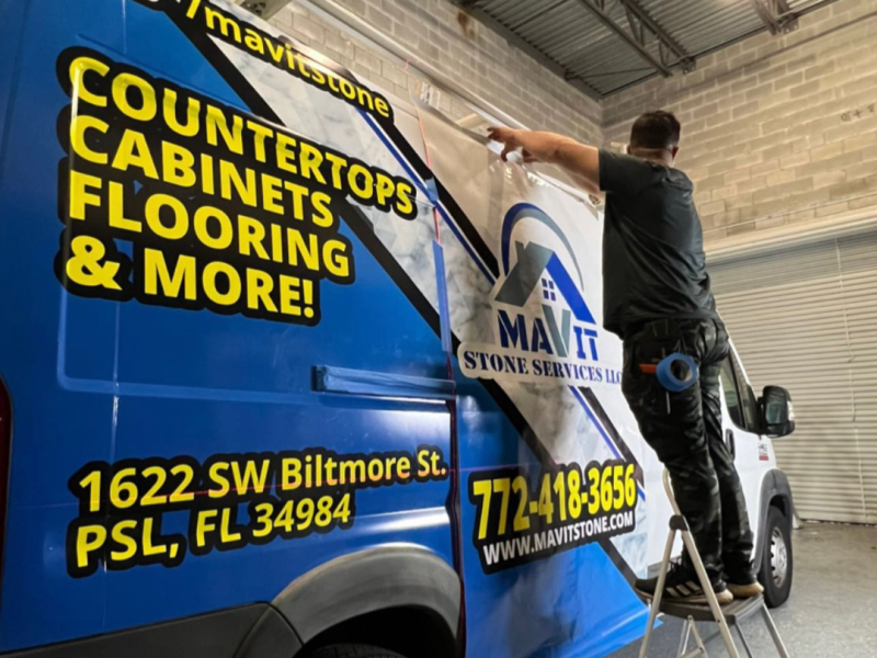 Commercial business van and trucks wrap design